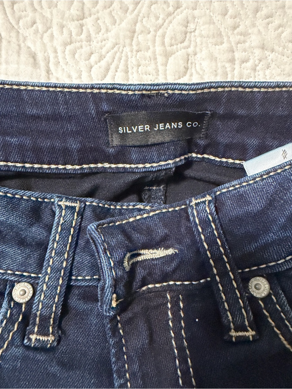 Silver Jeans Ladies Indigo Blue Straight-Leg Denim